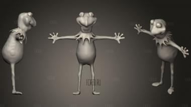 Kermit the frog stl model for CNC